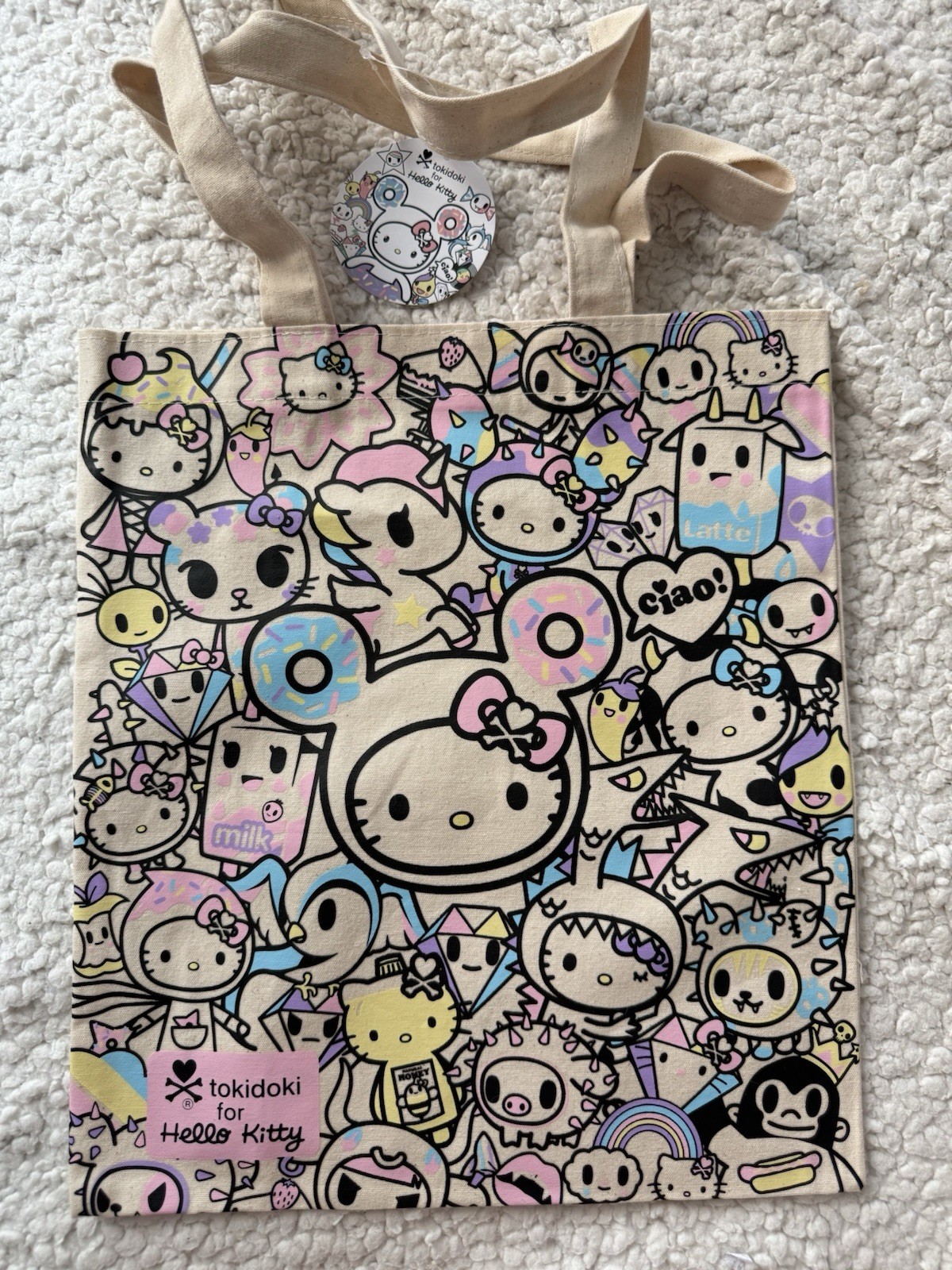 NWT tokidoki X Hello Kitty Friends  Canvas Tote Bag