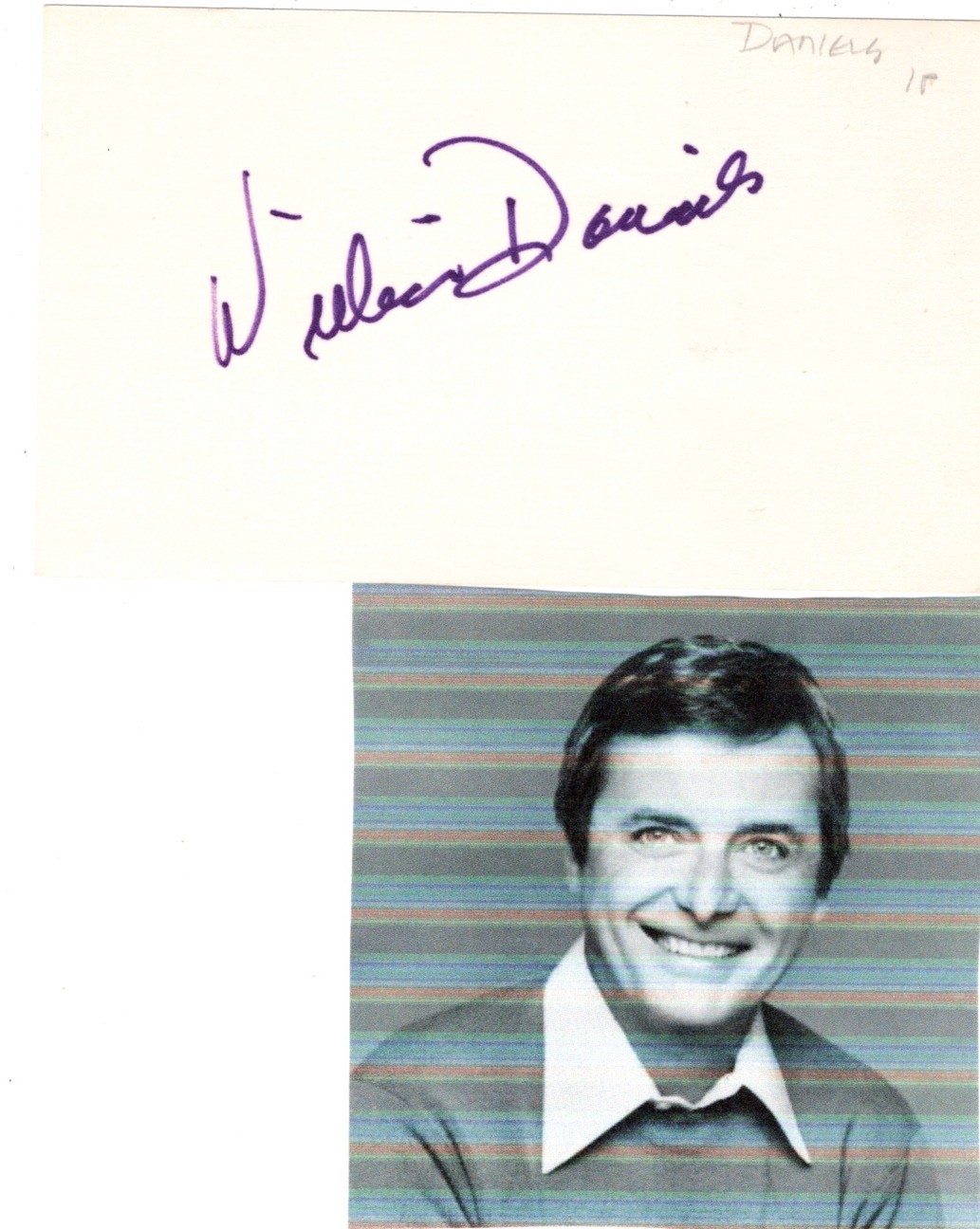 William Daniels signed in person card