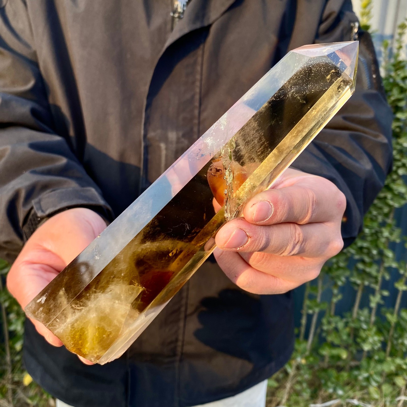 1.55LB Citrine obelisk energy column Reiki healing