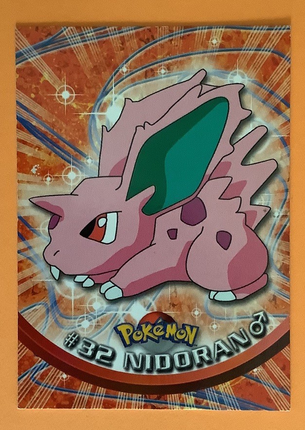 1999 Topps Pokemon TV Animation #32 Nidoran  Red logo  Near Mint