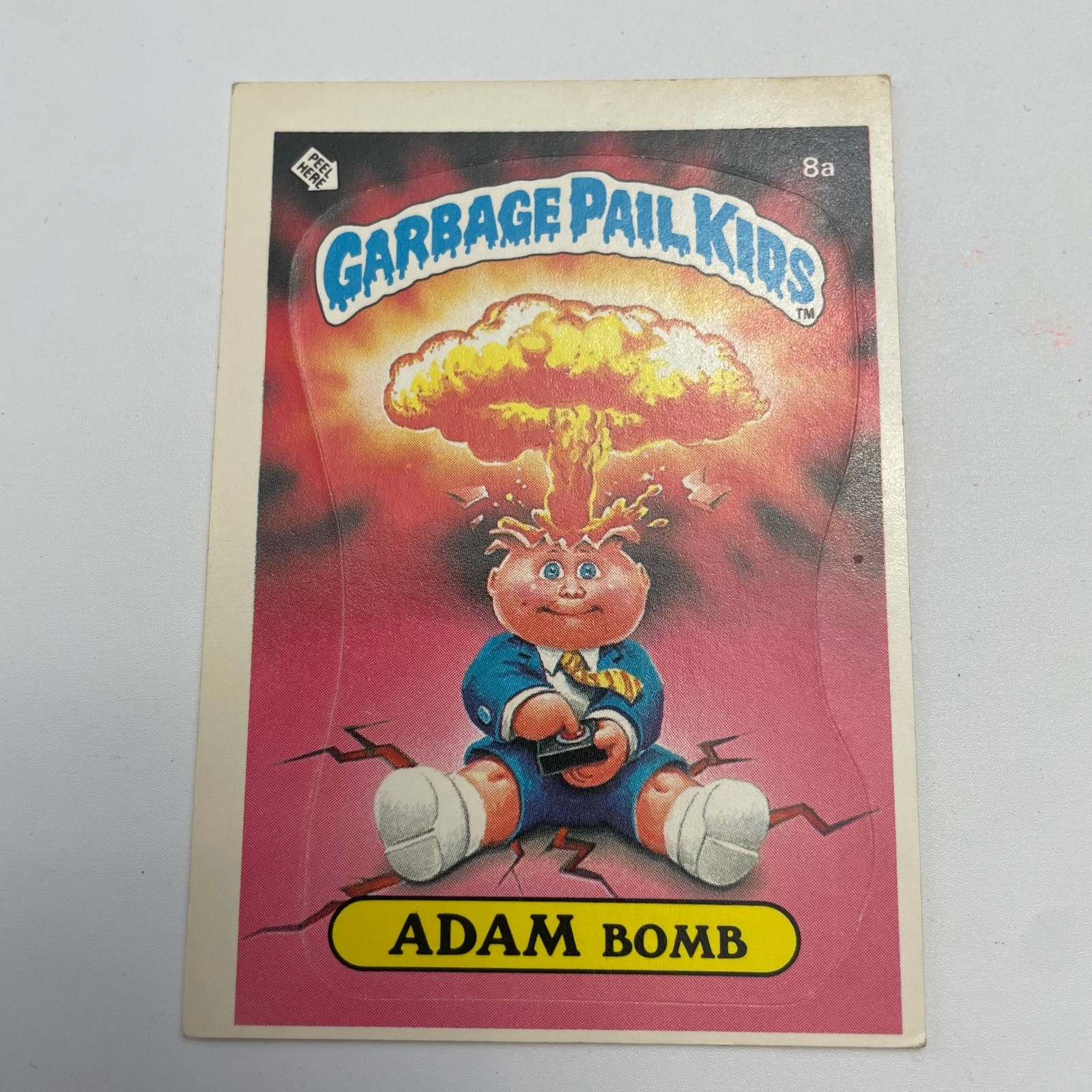 1985 Topps Garbage Pail Kids Series 1 Adam Bomb 8a Matte Back Vintage Card