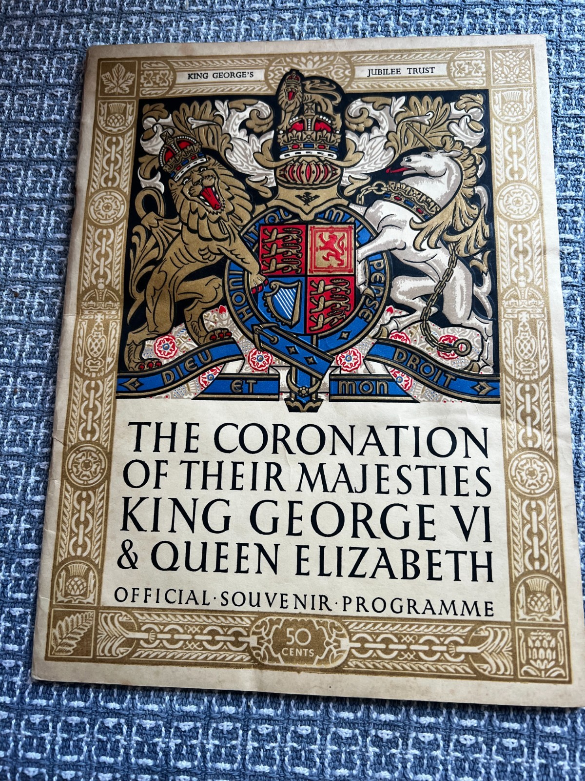 1937 The Coronation Of Their Majesties King George And Queen Elizabeth Program
