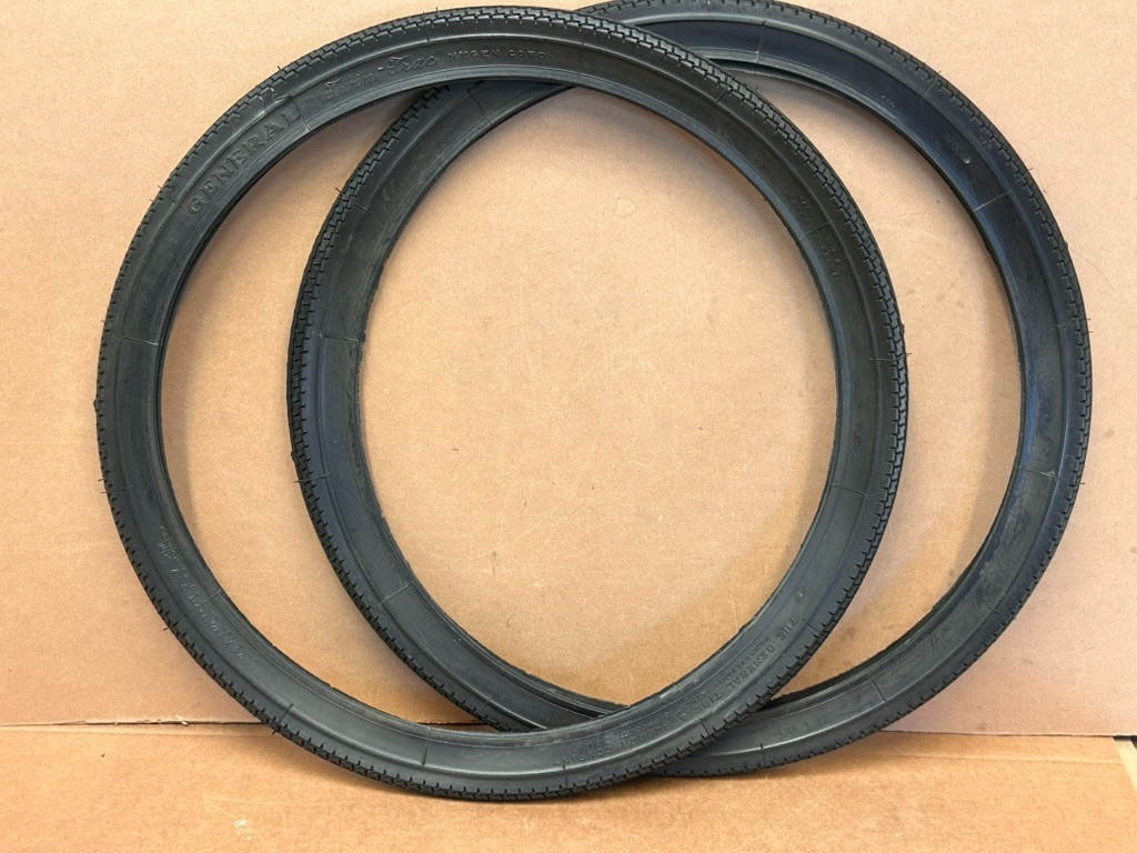 1950s General Tire & Rubber Co. Twin Trac Bicycle Tires NOS USA Made 24 x 1 3/4