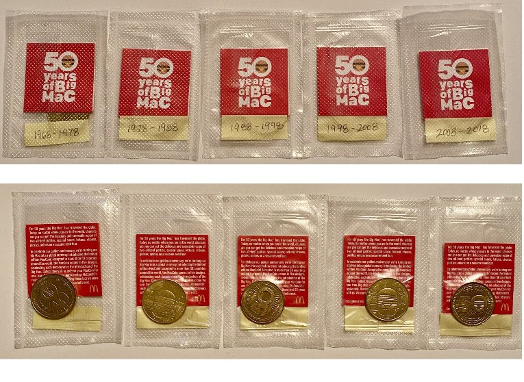 McDonald’s Big Mac Coins – 50 Years Collection