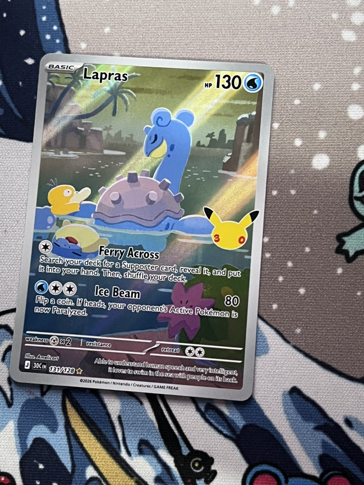 Lapras Illustration Rare ME: 30th Celebration 131/128 NM
