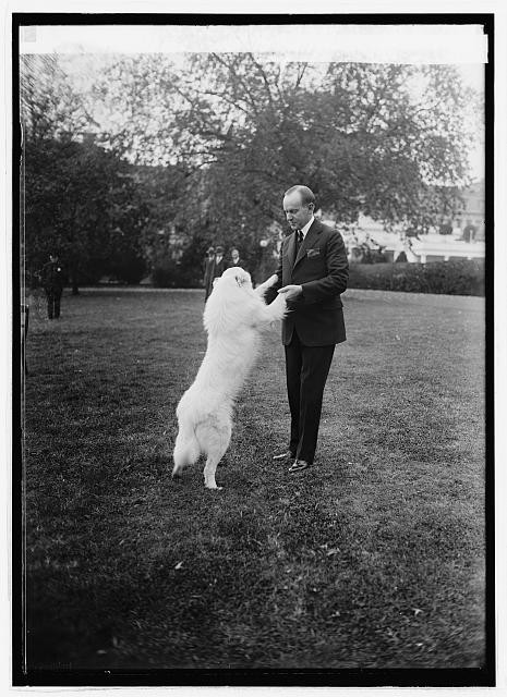 Photo:Washington DC President Calvin Coolidge Rob Roy Dog 1924 White House