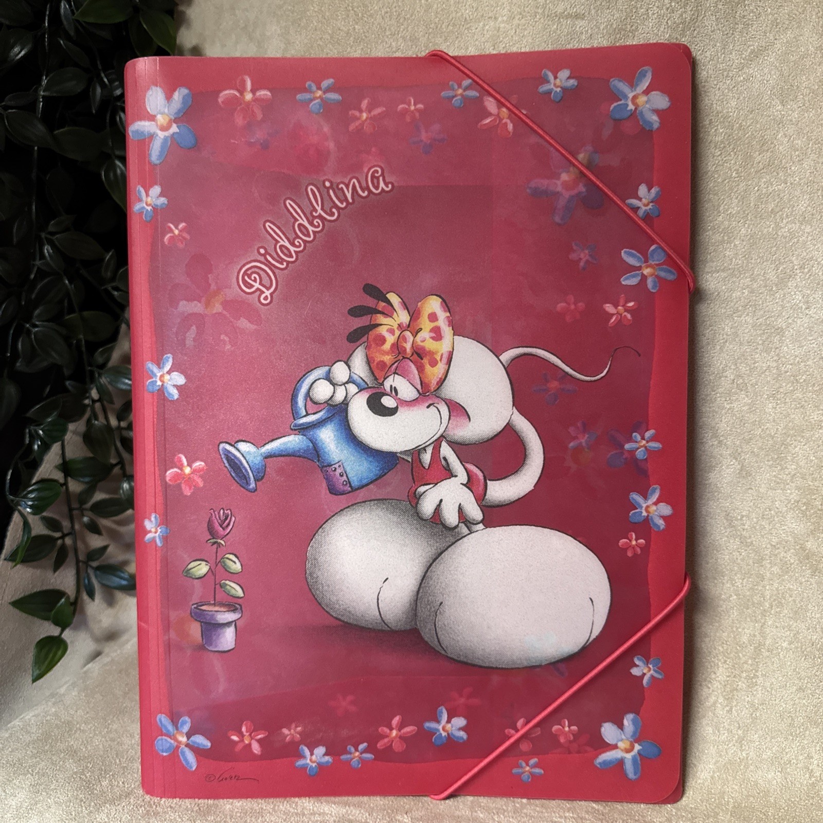 Diddl Maus Pocket Folder Portfolio Garden Flower Semisheer Goretz Stationary