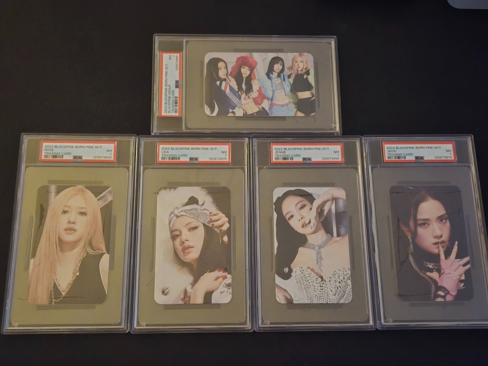 2022 BLACKPINK BORN PINK WORLD TOUR PHOTOCARD PSA 7 SET