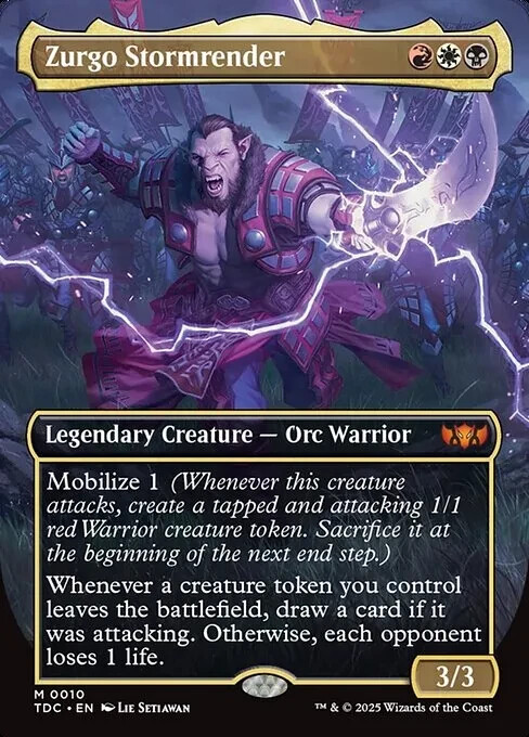 Zurgo, Stormrender Custom Deck Commander MTG.