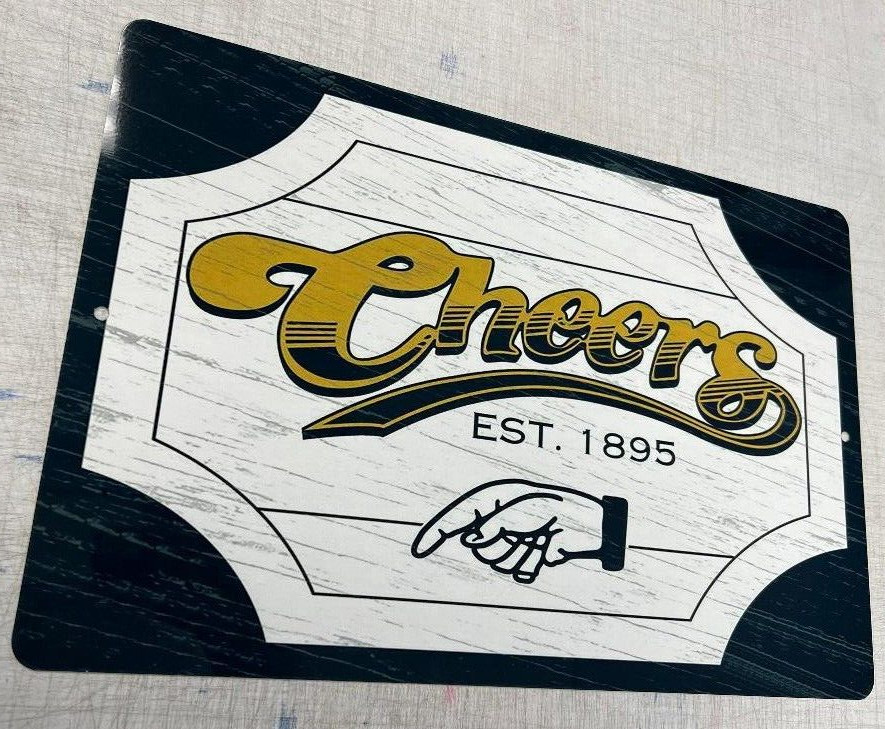 CHEERS Bar Logo Address Sign Aluminum Tin Sign 12\