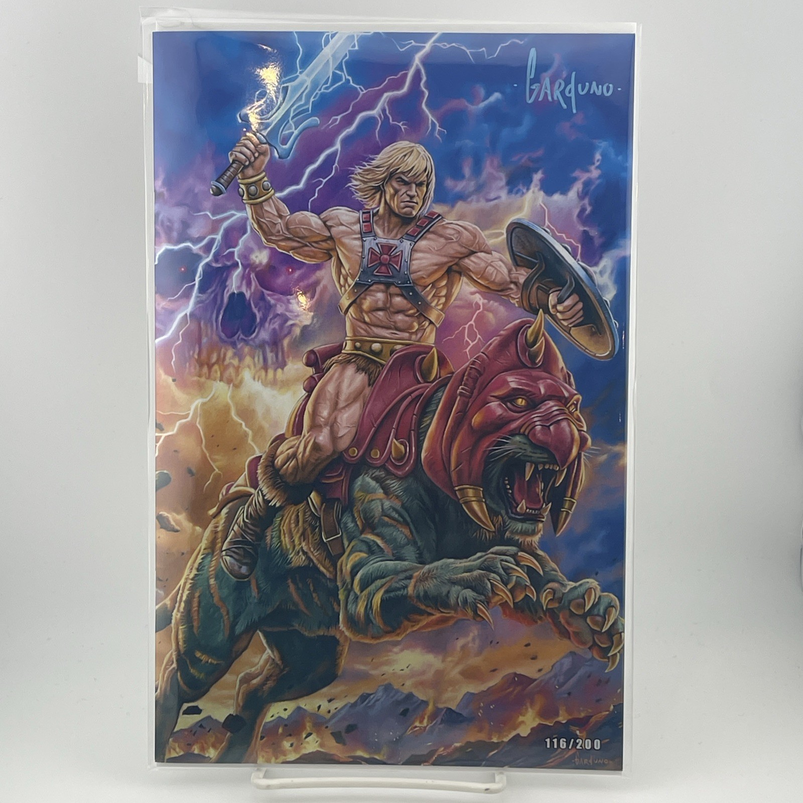 He-Man Sovereign of the Emerald Roar Signed Victor Garduno Foil LTD 200 w/COA