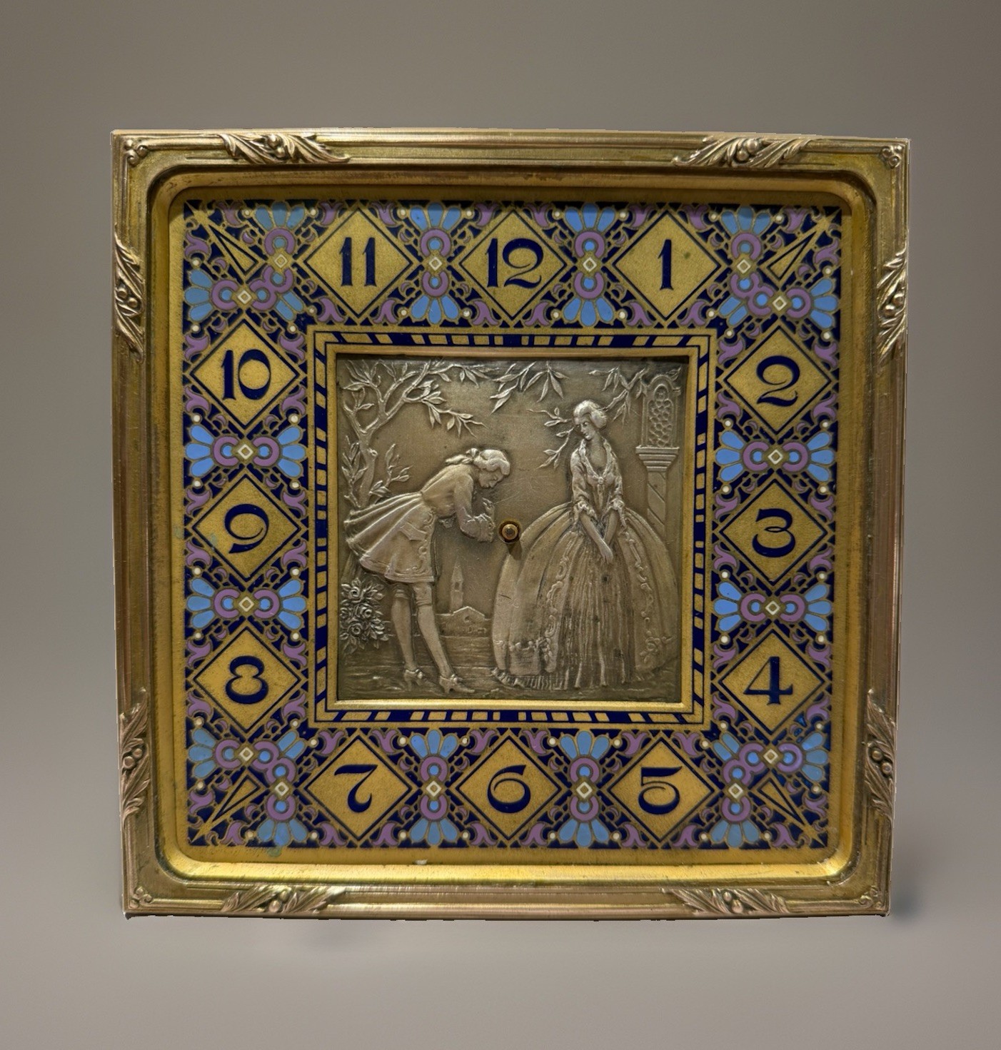 Large Antique Waltham Art Nouveau Desk Clock