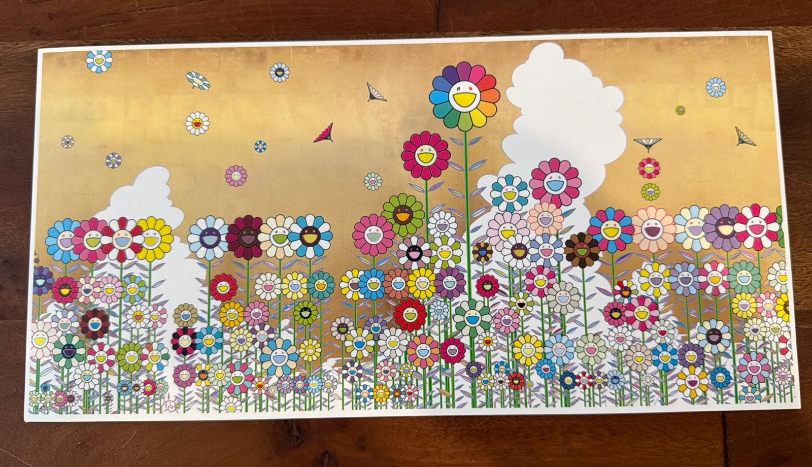 Takashi Murakami Kyoto 2024 Art Card - Summer Flower Field under the Golden Sky