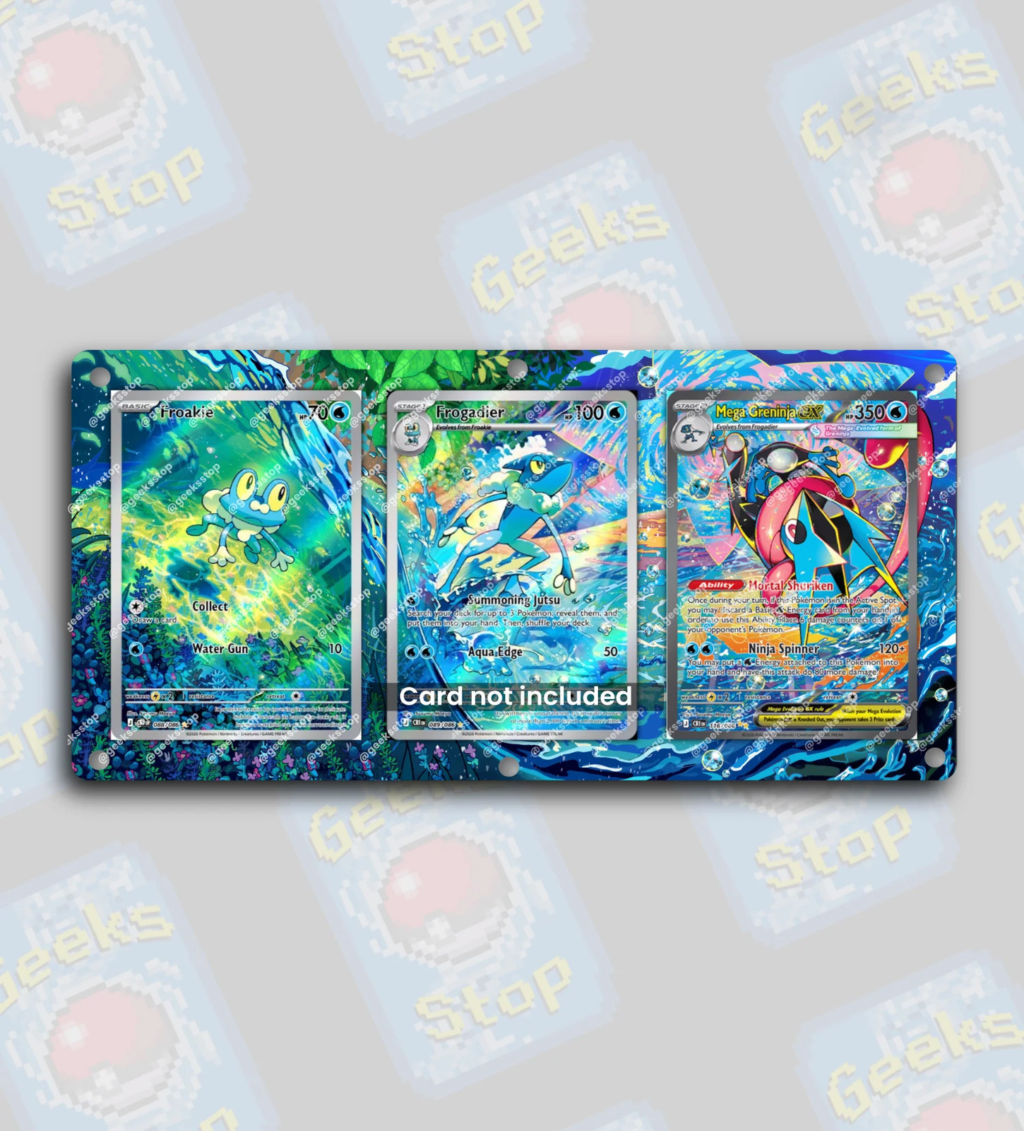 Froakie Frogadier Mega Greninja ex SAR | Pokemon Extended Art Display Case