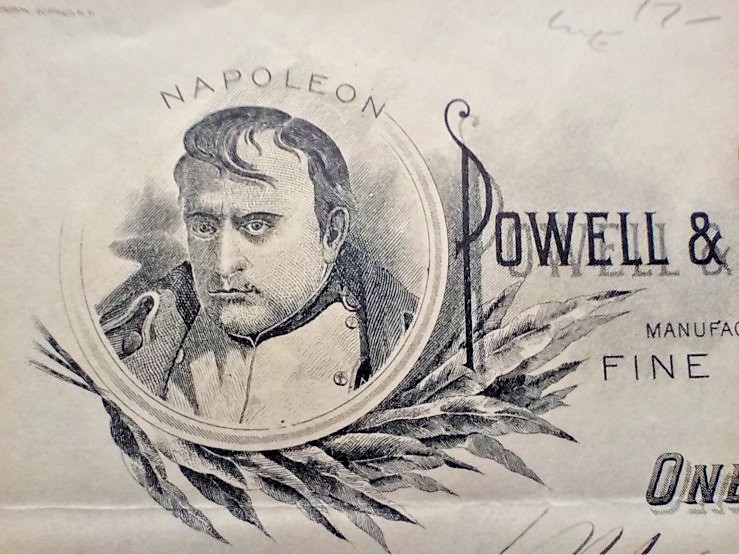 1896 Napolean Antique Cigars Letter Head