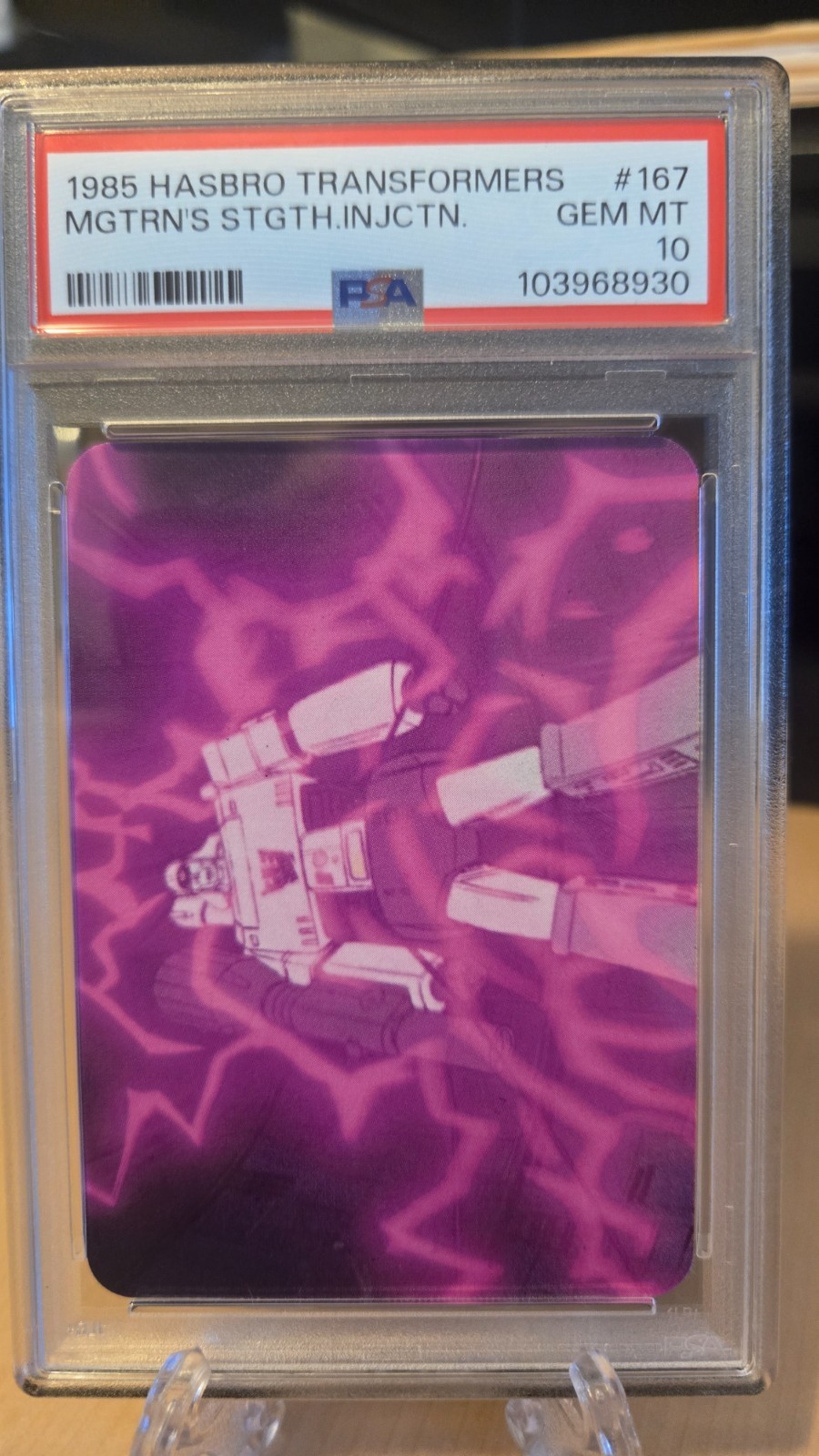 1985 Hasbro Transformers #167 Megatron's Strength Injection PSA 10