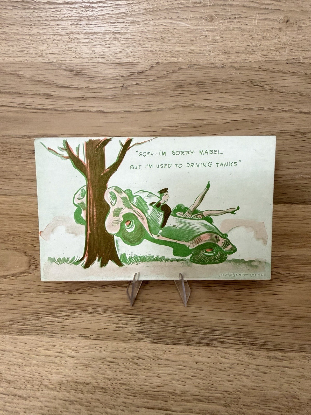 c1940s WWII Military Comic Mutoscope Card Postcard 