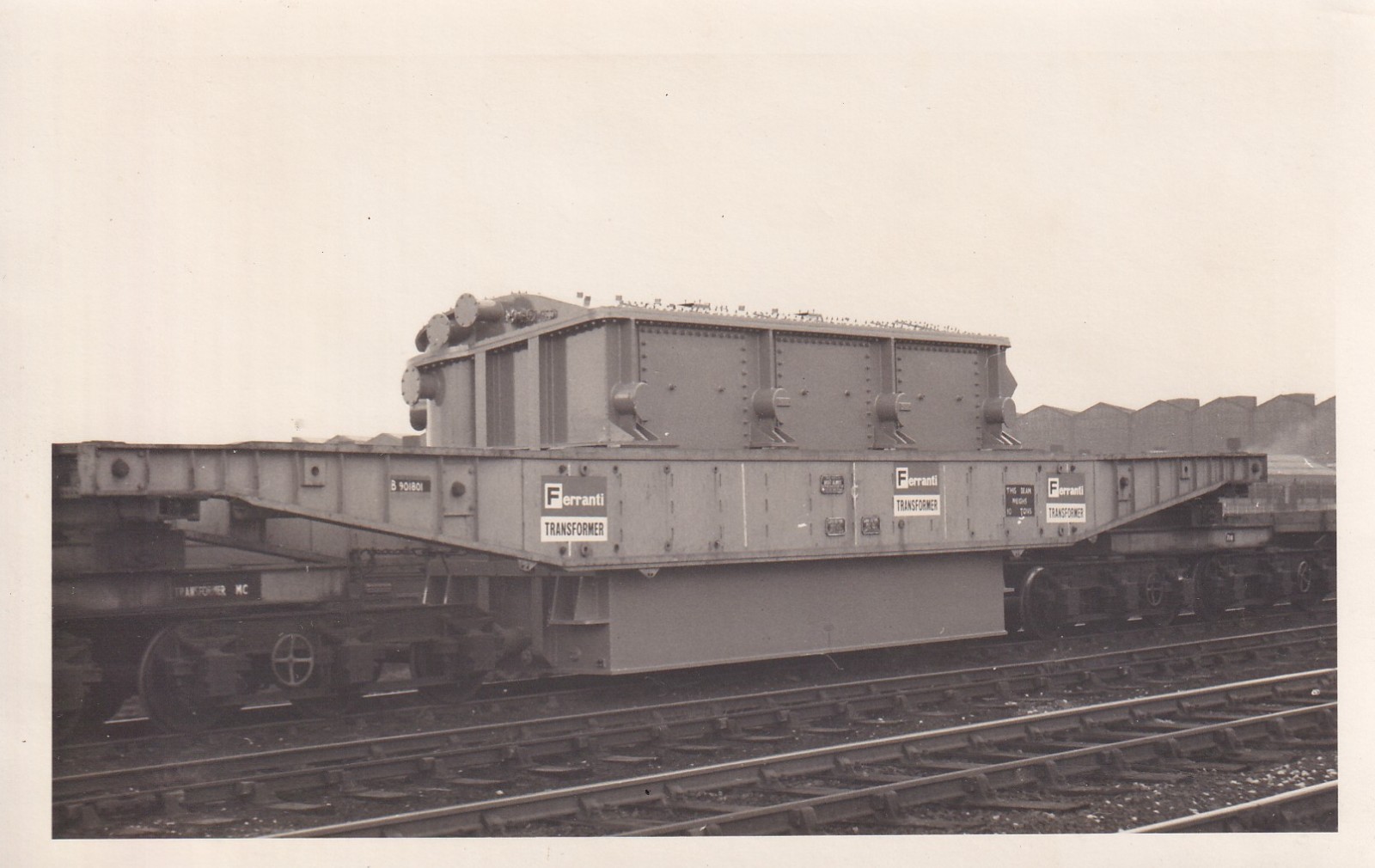 Ferranti Transformer Railway Transporter Heavy Freight Original Vintage Photo