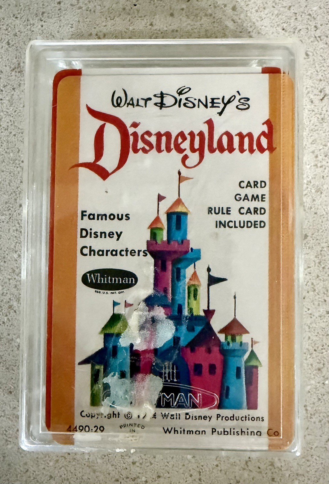 Disney Disneyland Famous Disney Characters Card Game 1964 Vintage Classic