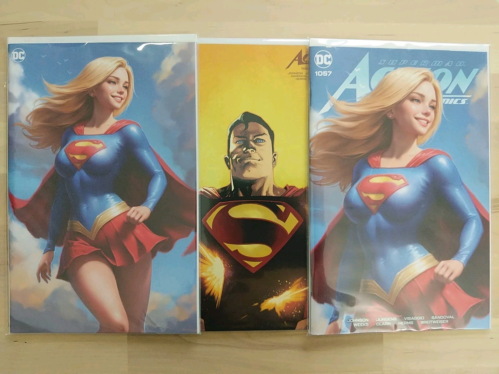 ACTION COMICS #1057 WILL JACK SUPERGIRL FULL BODY VIRGIN VARIANT A, B + 1:25 SET