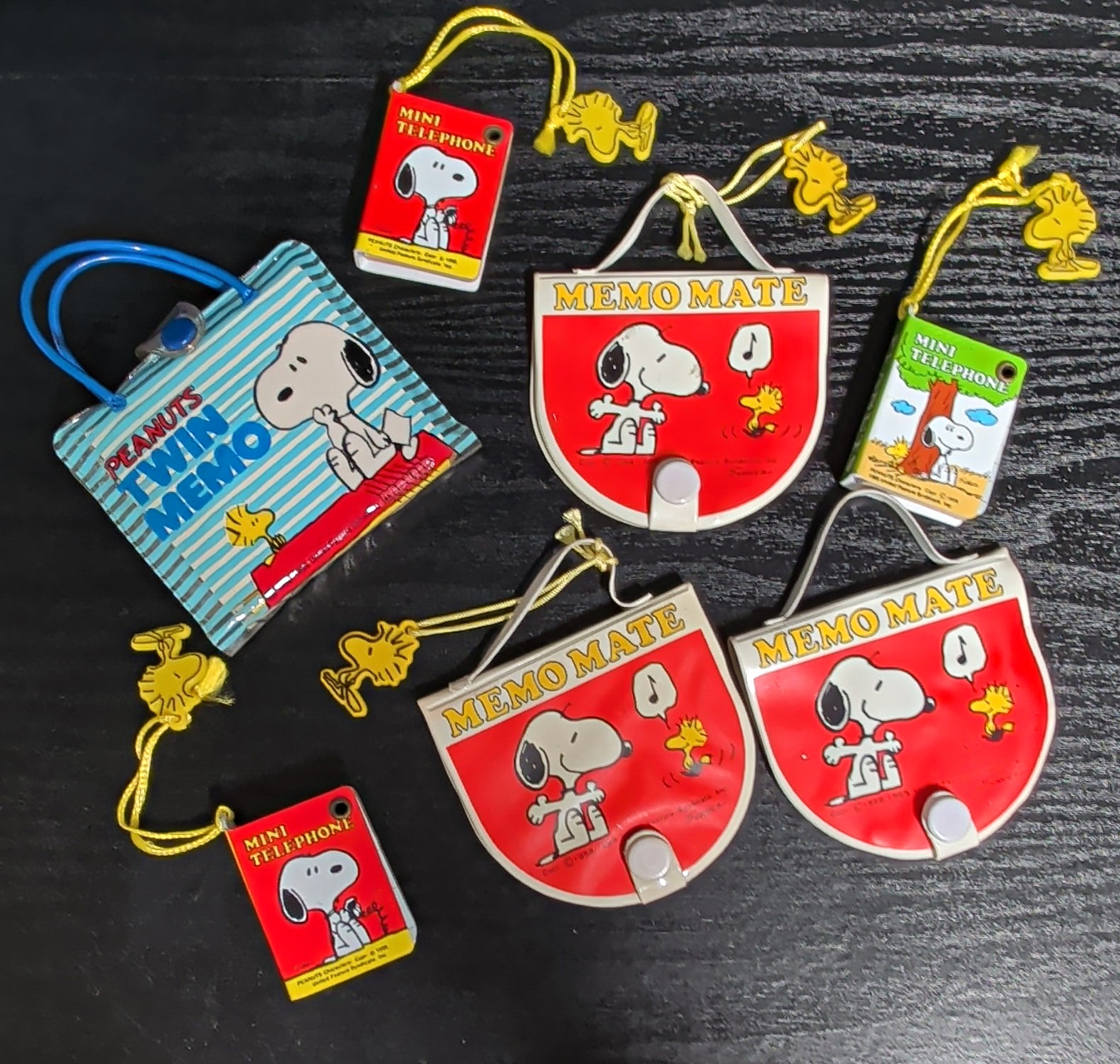 NOS Vintage Peanuts Snoopy & Woodstock Memo & phone book lot