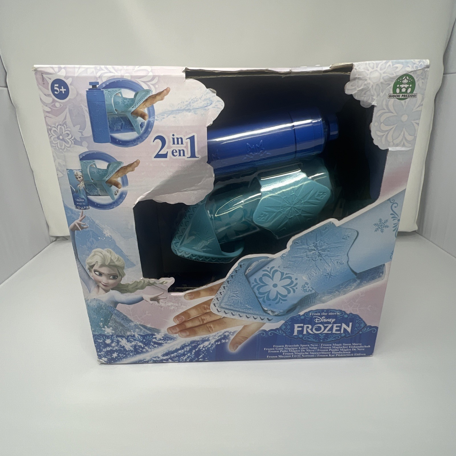  Disney Frozen Elsa Magic Ice Snow Sleeve Toy Giochi Preziosi 2-in-1 NIB Vintage