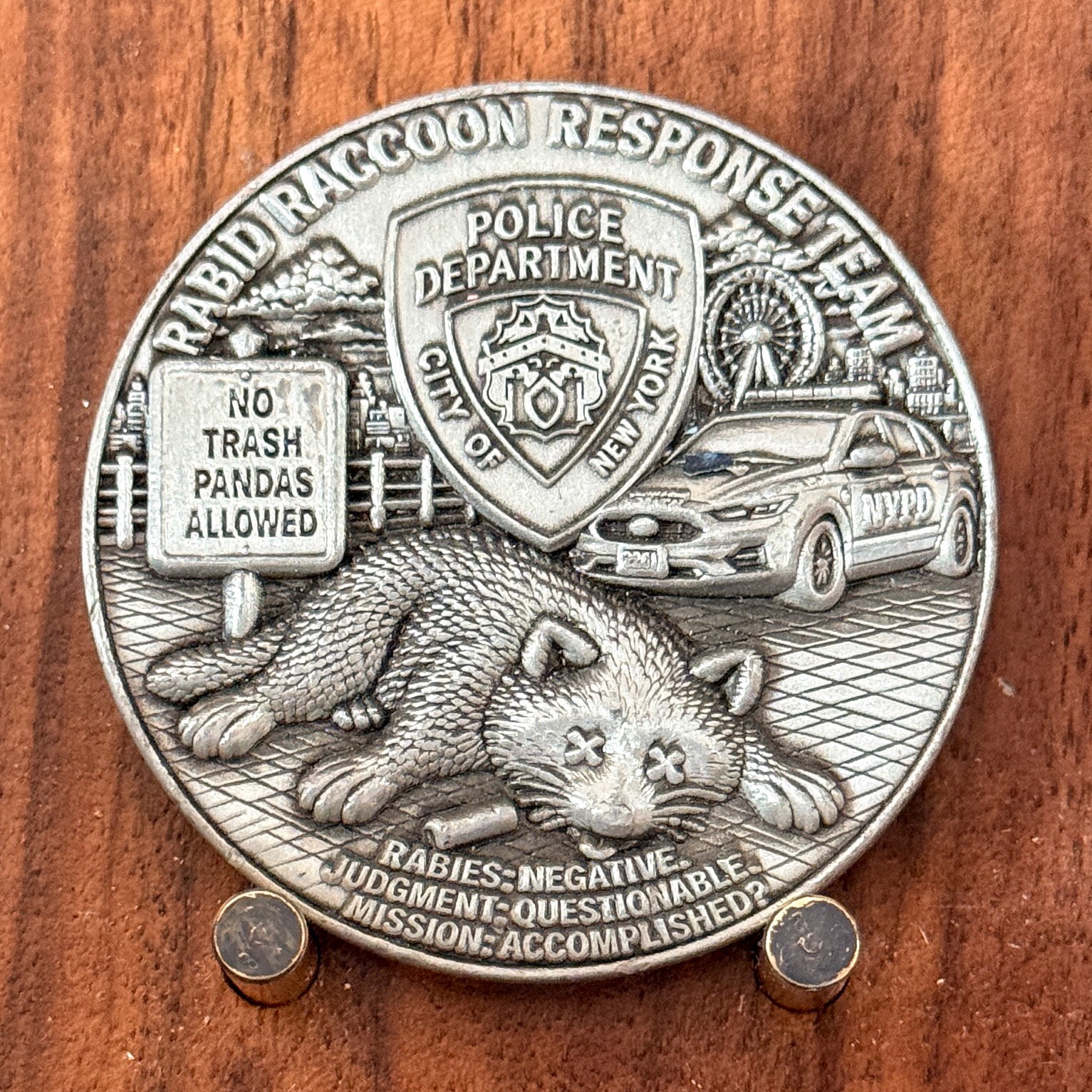 NYPD Precinct 100 Raccoon Humor Themed Challenge Coin  M#16