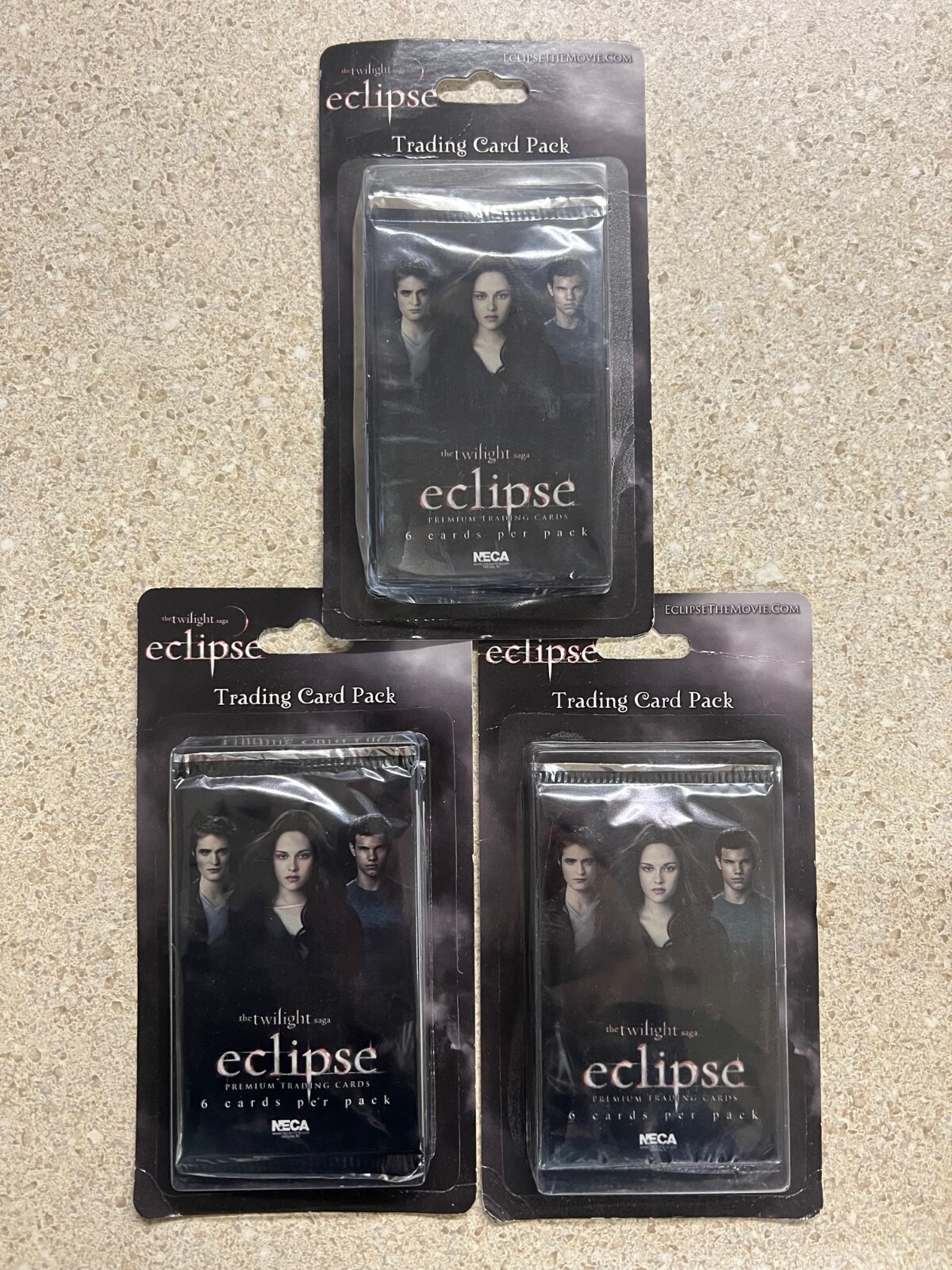 Lot of 3 Neca The Twilight Saga: Eclipse Trading Card Pack 3ct New Sealed
