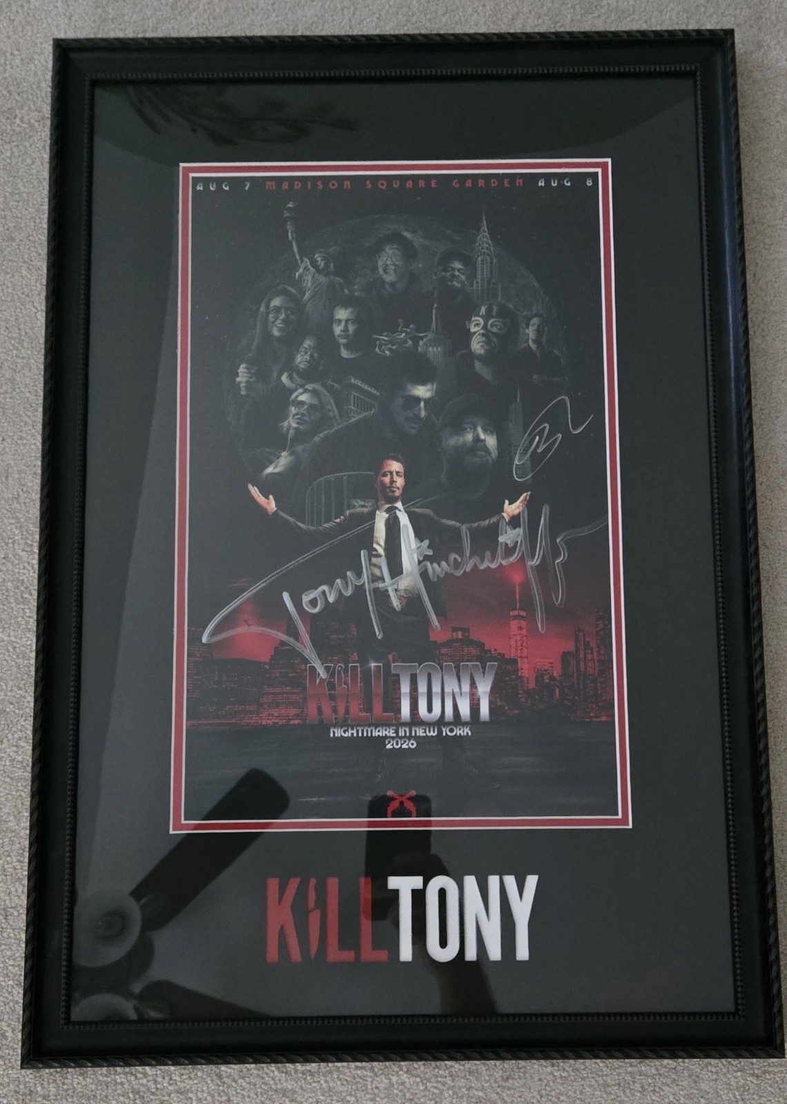 Kill Tony 2026 Madison Square Garden poster Autographed Poster Custom Framed