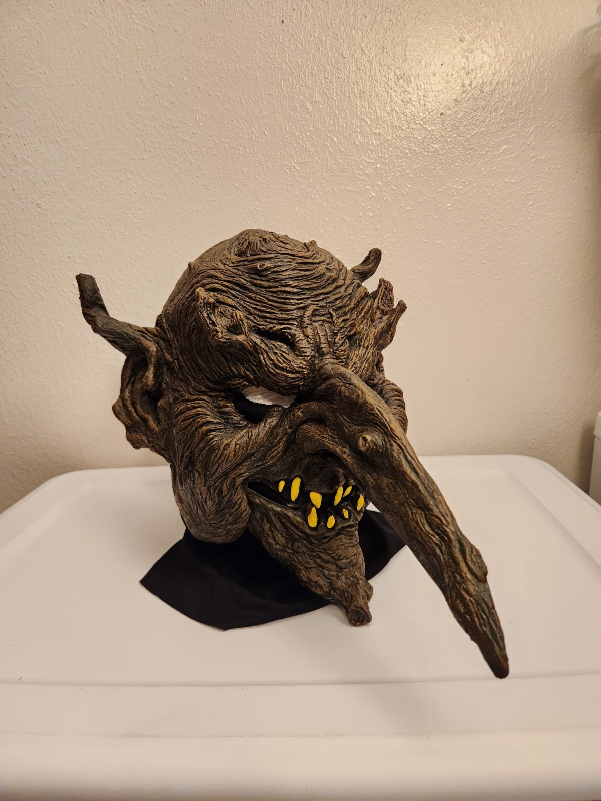 1998 Vintage Rare Tree Goblin Troll Mask Moveable Jaw by The Paper Magic Group