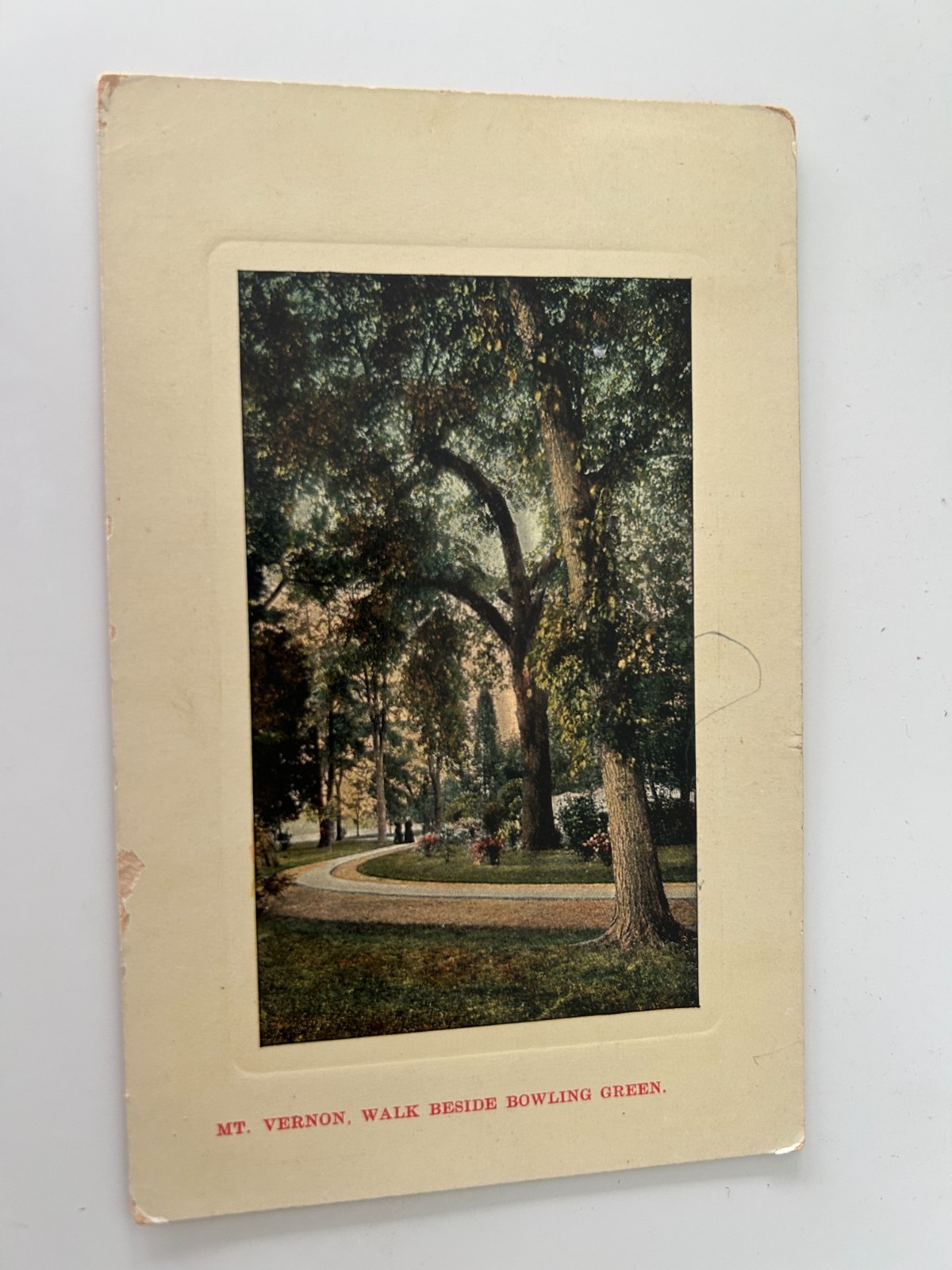 Walk Beside Bowling Green Mt Vernon Virginia Mount Vernon Postcard