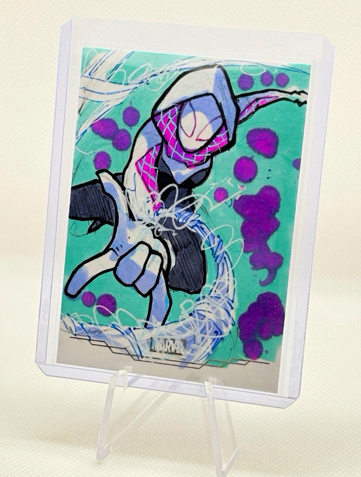 2025 Topps Marvel Studios Chrome Ghost Spider Gwen 1/1 SC Chris Botterill