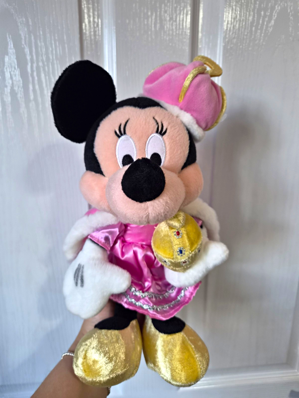 Vintage 90s Disney Store Princess Minnie Mouse Plush with Crown