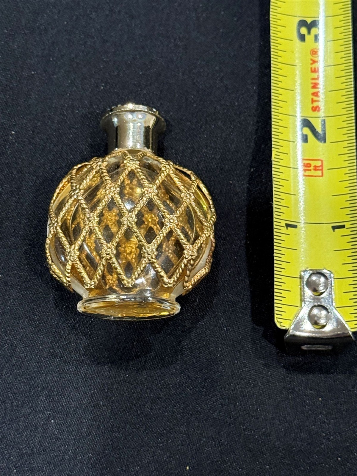Vintage Nina Ricci L\'Air Du Temps Gold Opera Flacon Cage Bottle .16 oz. 