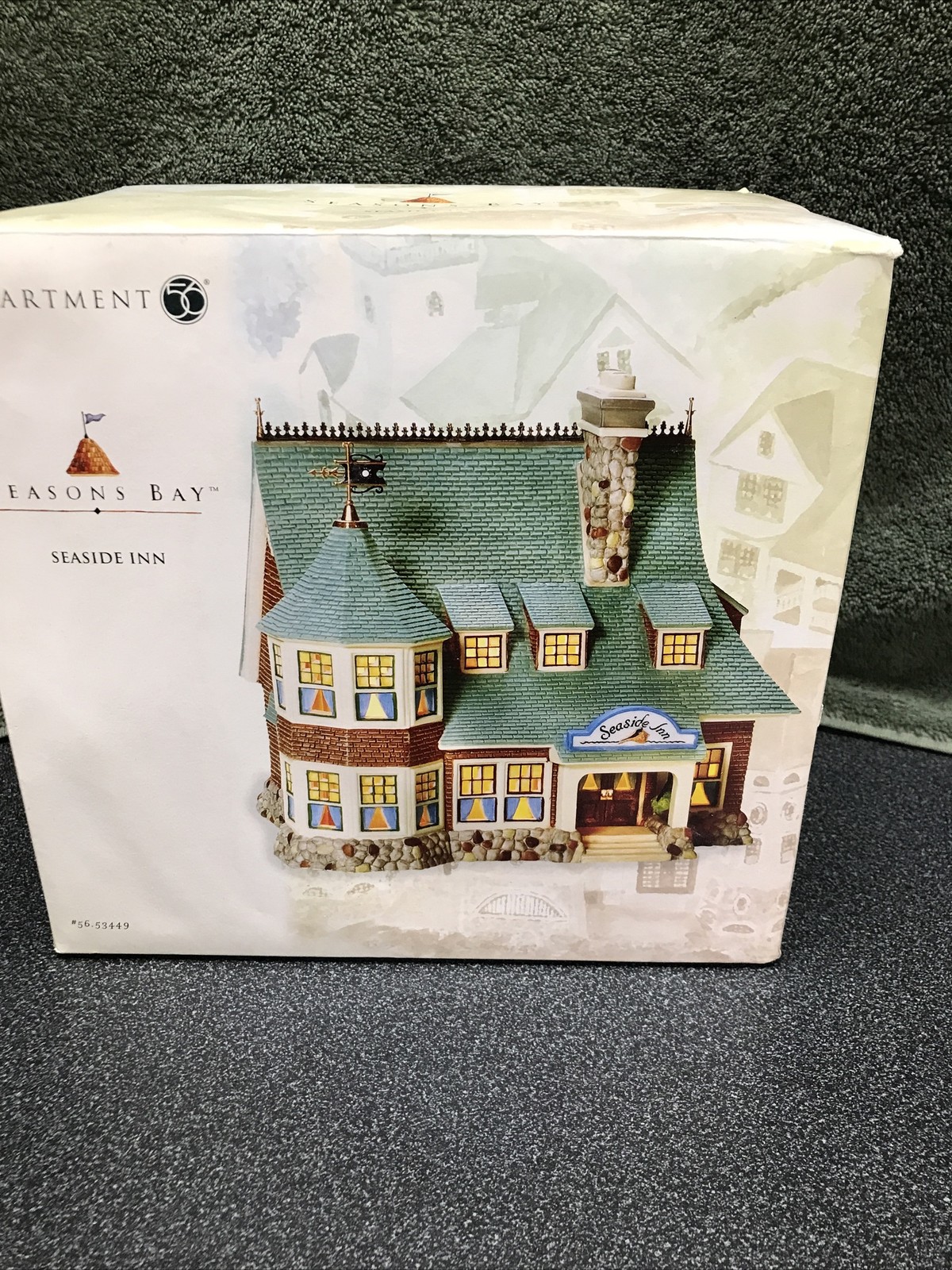 VINTAGE NOS 2001 Dept 56 Season’s Bay Seaside Inn Village House #53449