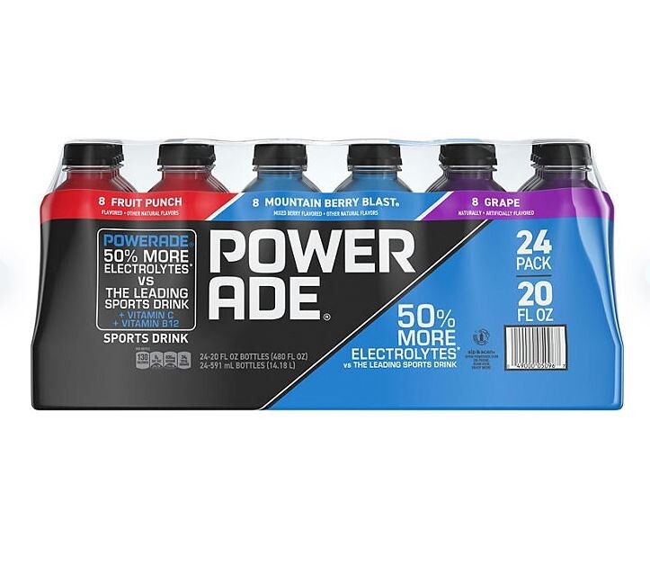 POWERADE Variety Pack Sports Drink, 20 fl. oz., 24 pk. POWERADE Variety Pack Sports Drink, 20 fl. oz., 24 pk.