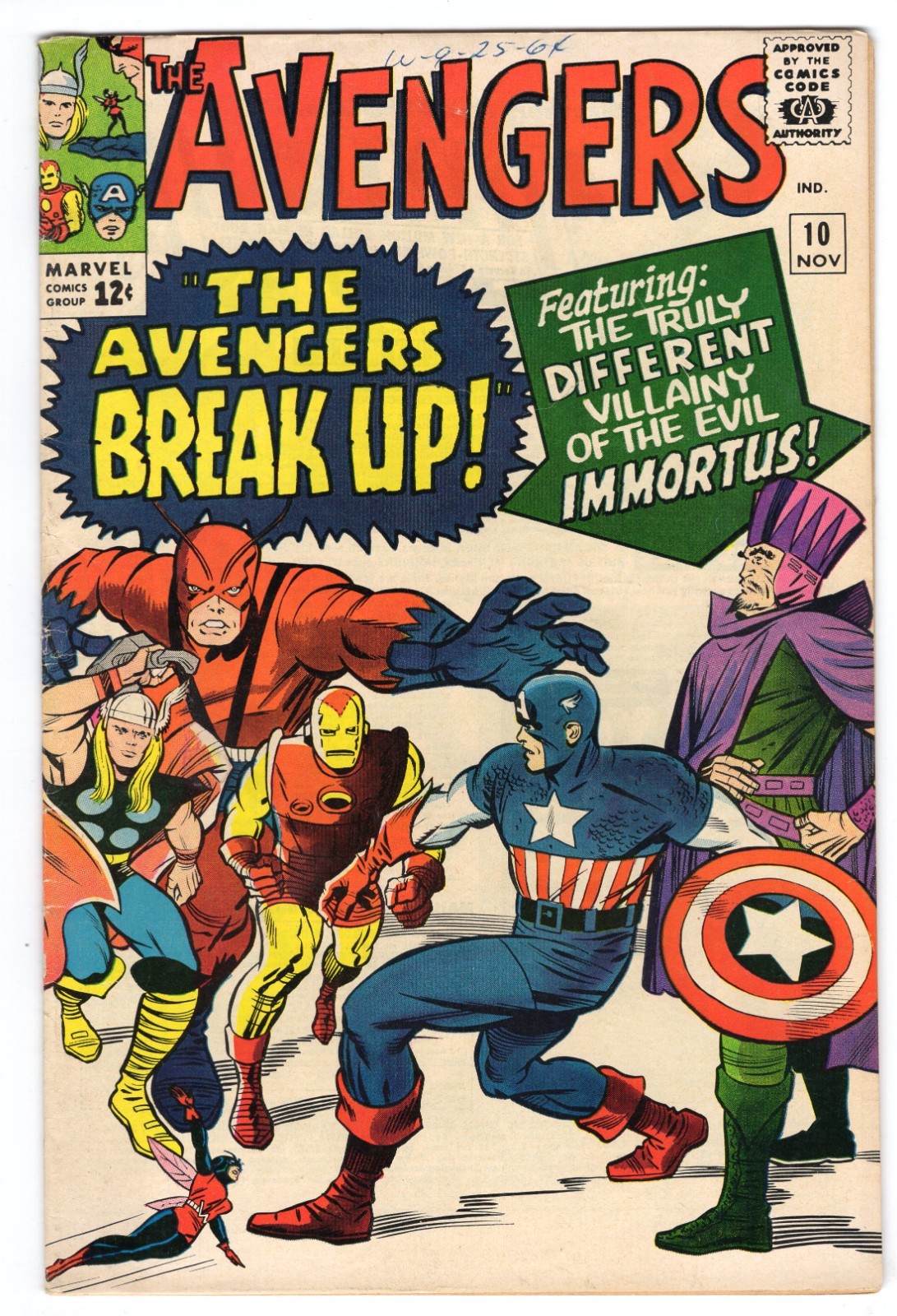 Avengers 10 1964 Marvel Comics VG+ 4.5 1st Immortus Kang Thor Iron Man Wasp