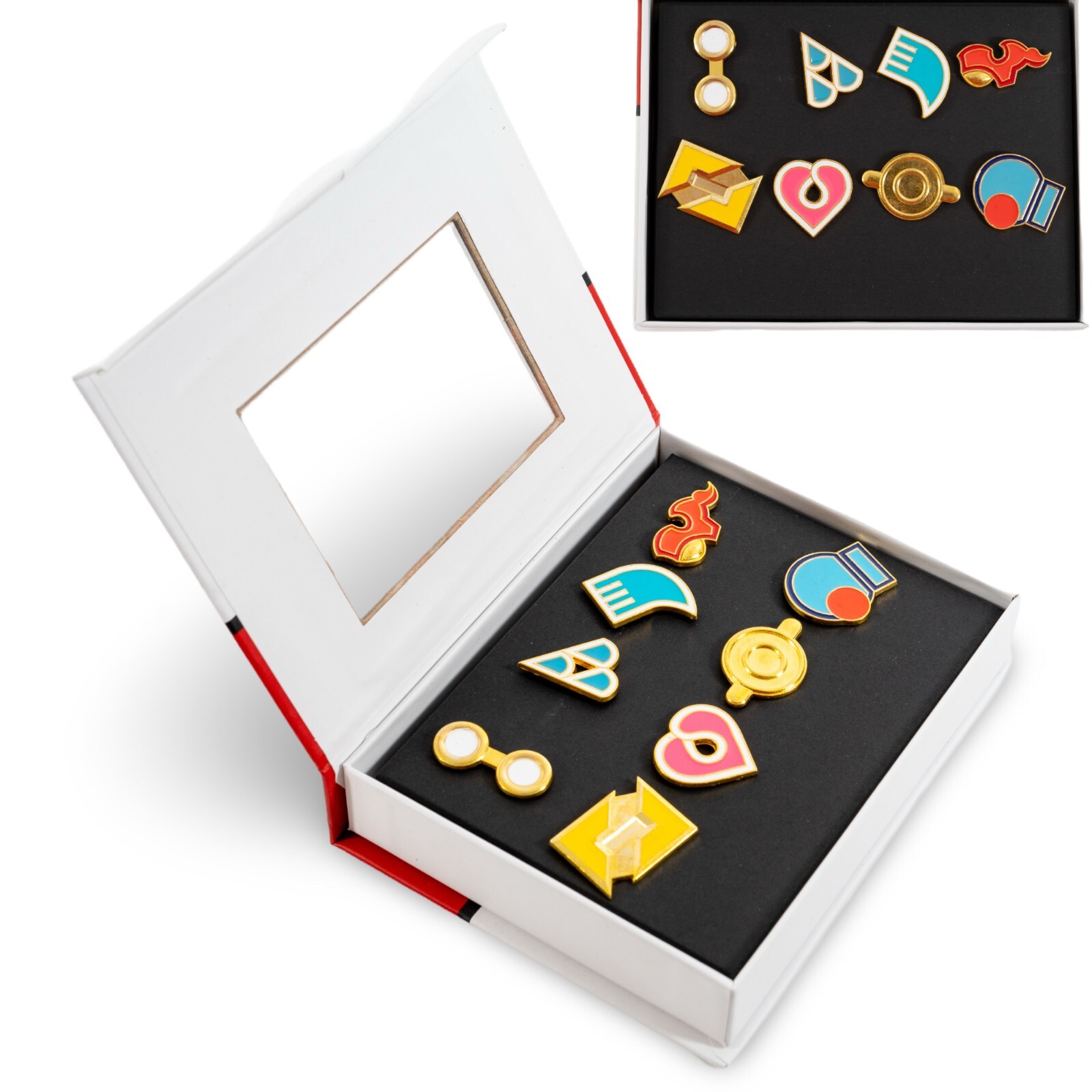 Pokemon Cartoon Anime All 8 Hoenn Gym Badges Gen. 3 for Cosplay - Collector Box
