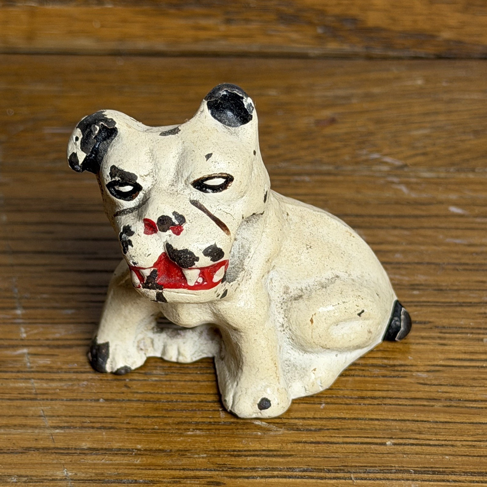 Cast Iron Worlds Fair Dog Pencil Holder Paperweight