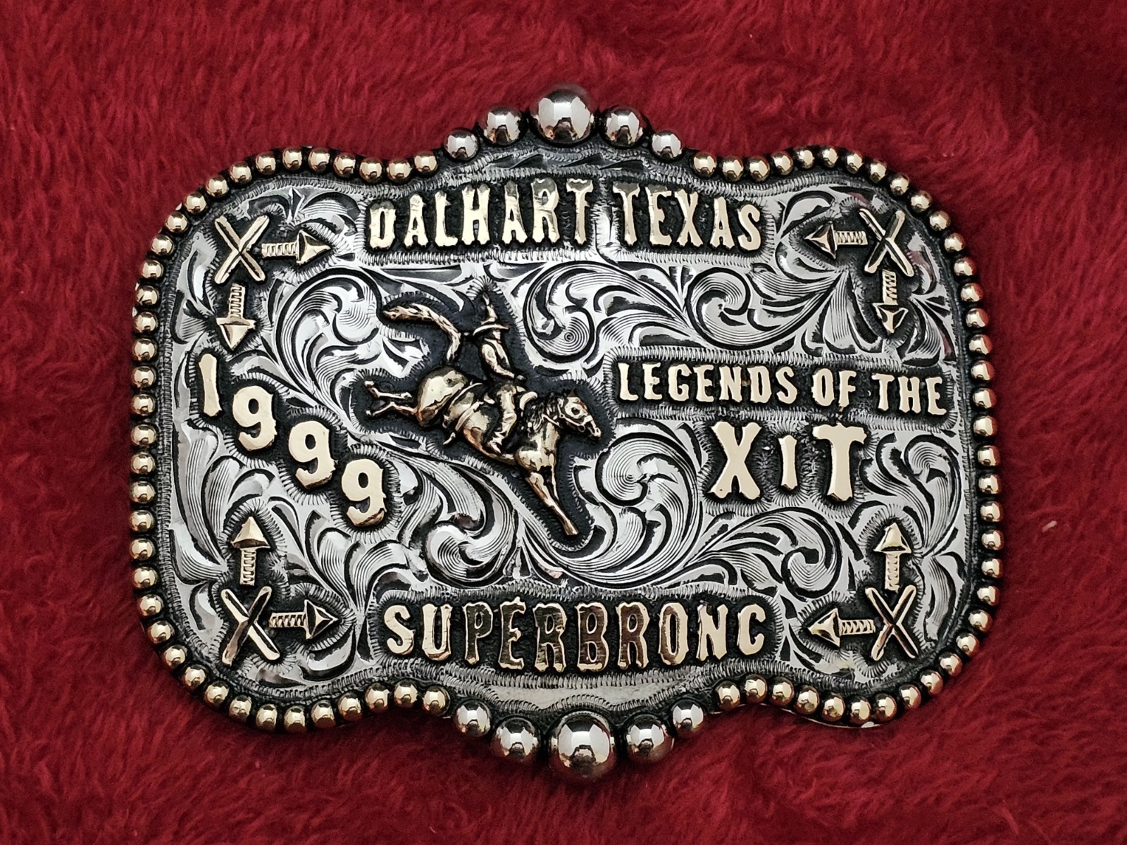 Tx Bronc Riding X~Treme☆1999☆ RODEO CHAMPION☆Dalhart  XIT☆TROPHY BUCKLE☆Rare☆X66