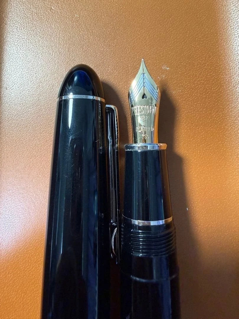 Platinum President Fine (F) Nib Silver Trim Fountain Pen Pre-owned