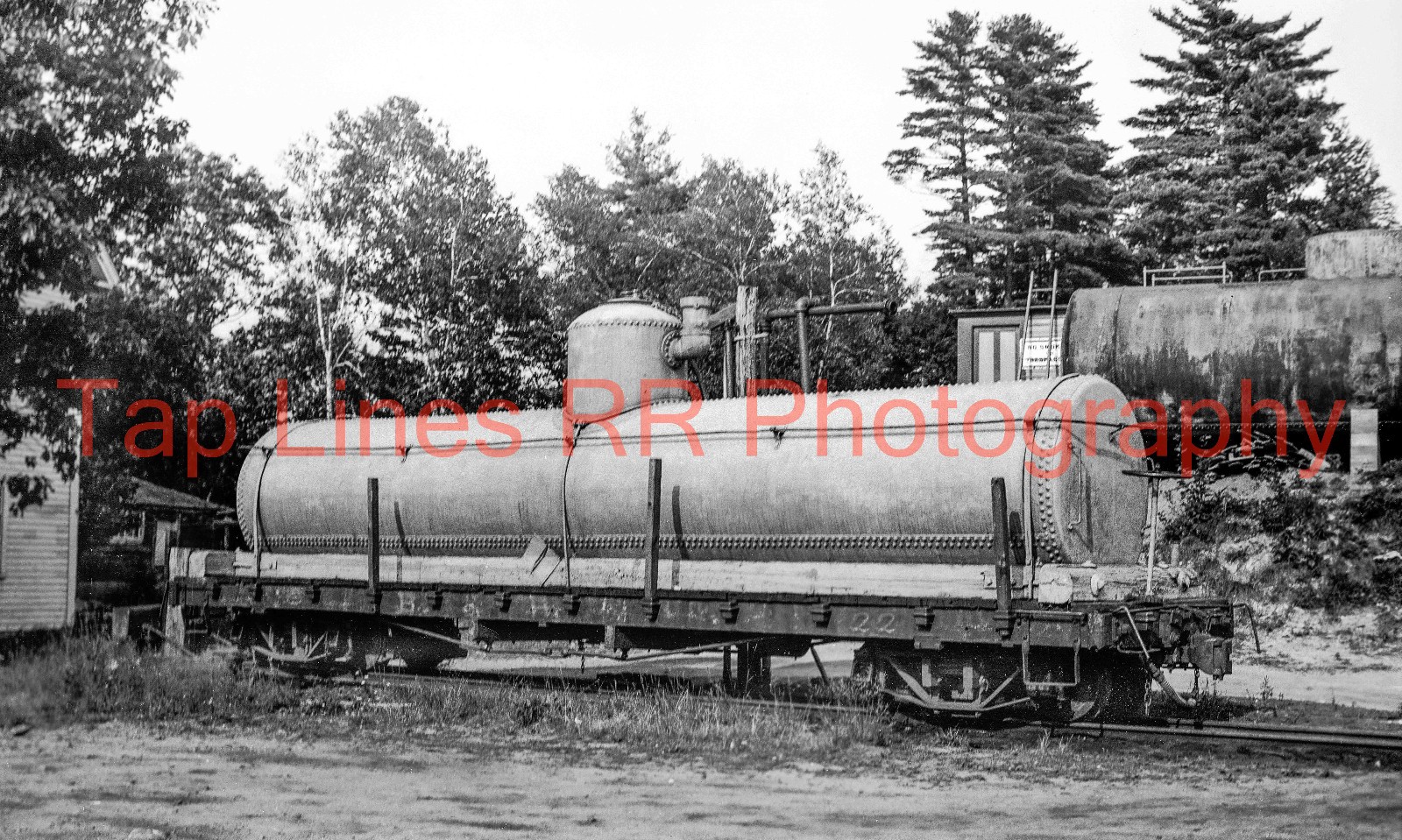 Bridgton & Harrison #22 a  2' Gauge Tank Car Bridgton ME 8-12-1936 New 5x8 Photo