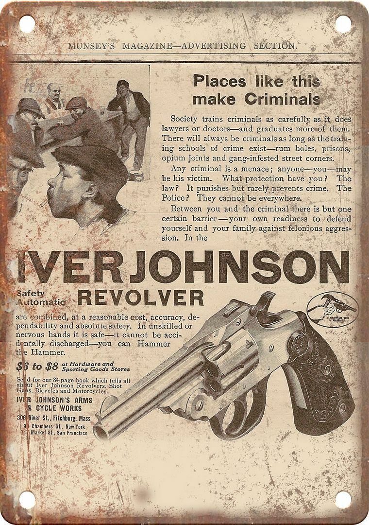 Iver Johnson Revolver Retro Ad 12