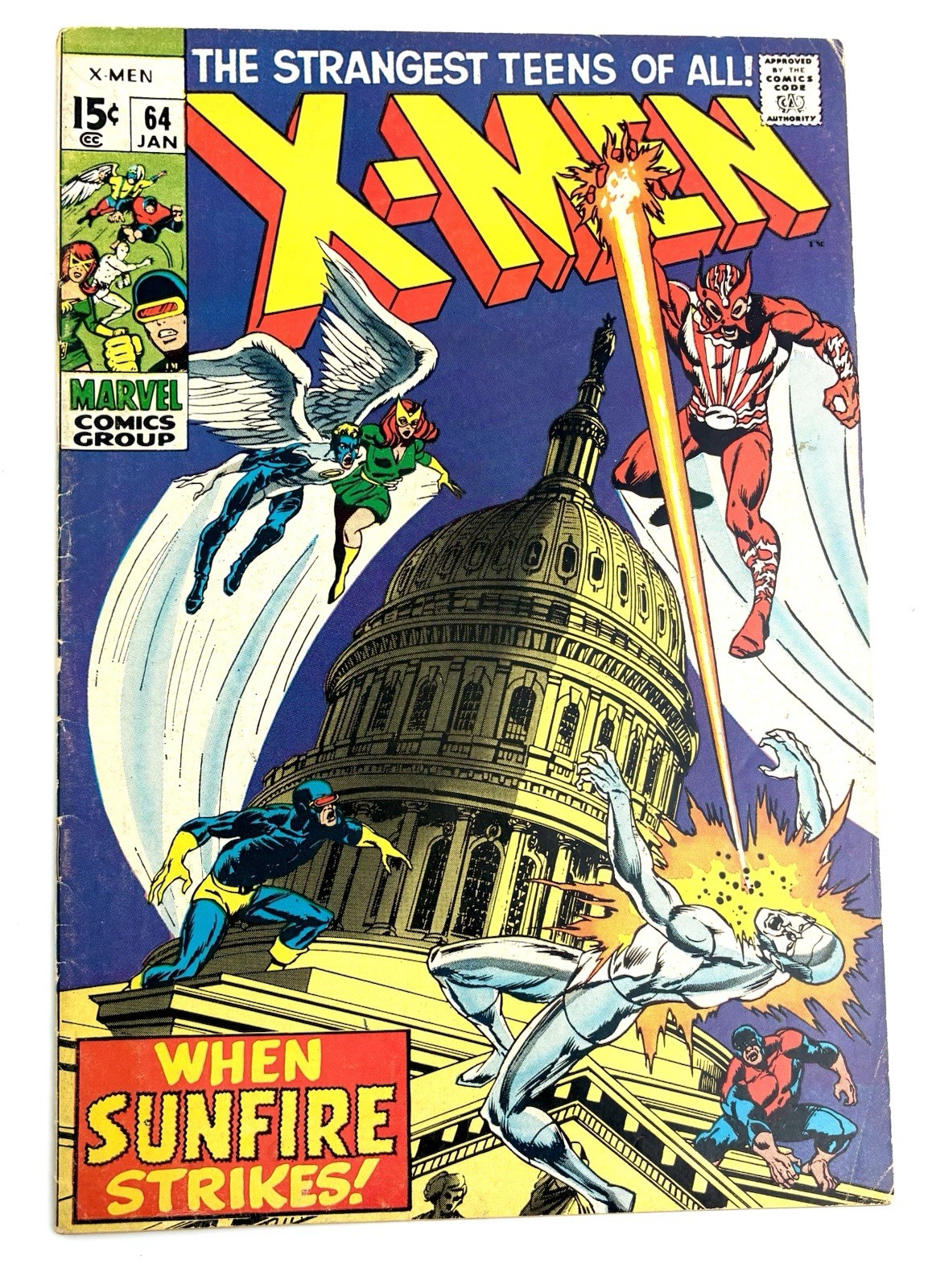 X-MEN #64 1969 6.5 F+ 🔑 1st Sunfire Shiro Yoshida