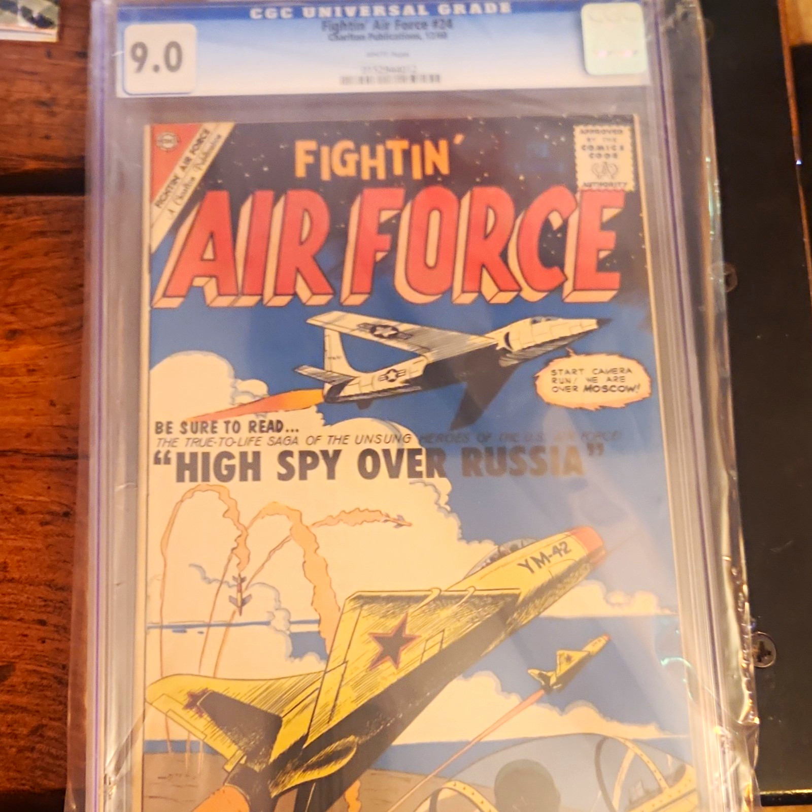 Fightin' Air Force #24 Charlton 1960 CGC 9.0 Silver Age High Spy Over Russia