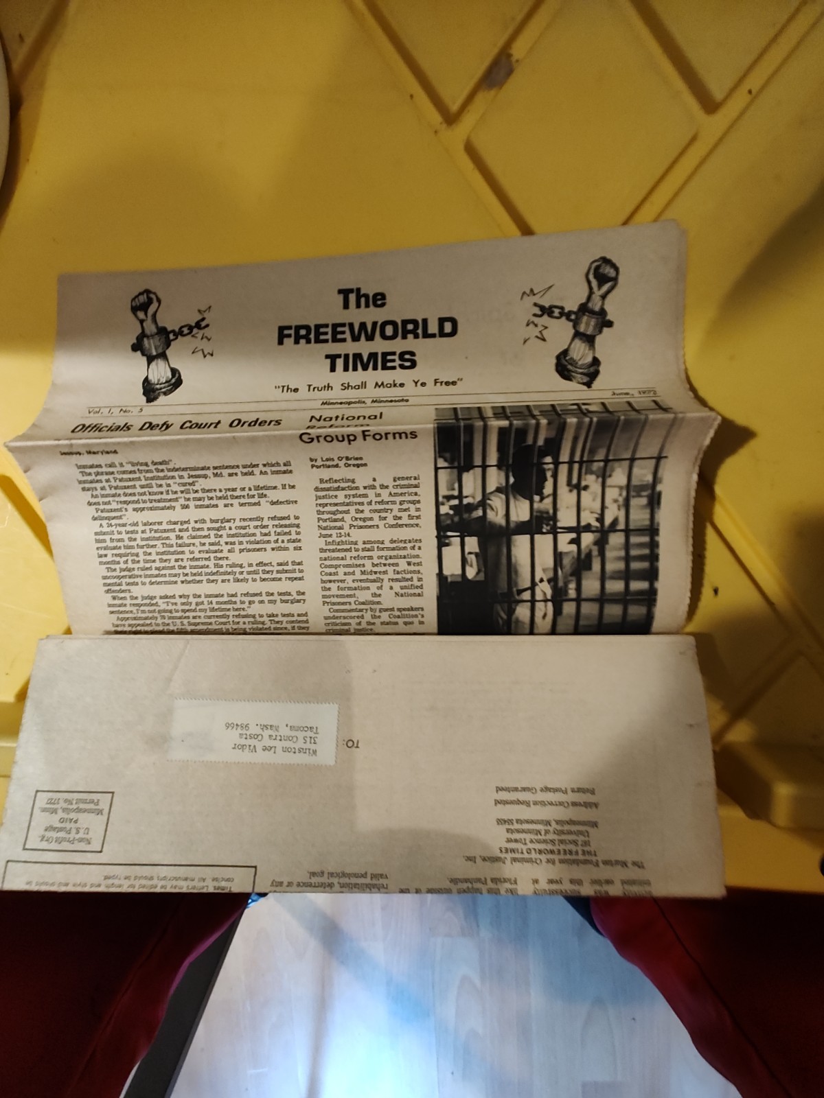 1972 THE FREEWORLD TIMES MINNEAPOLIS MINNESOTA PRISON NEWSPAPER