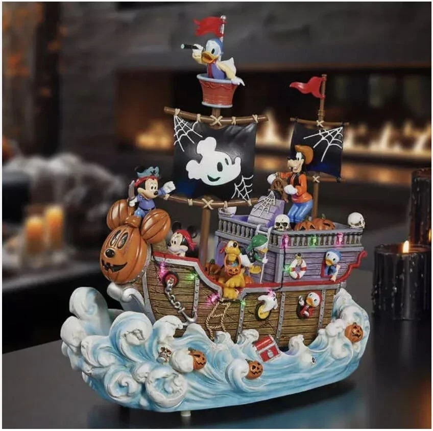 Disney Halloween Animated Pirate Ship with Lights & Music Mickey Mouse 