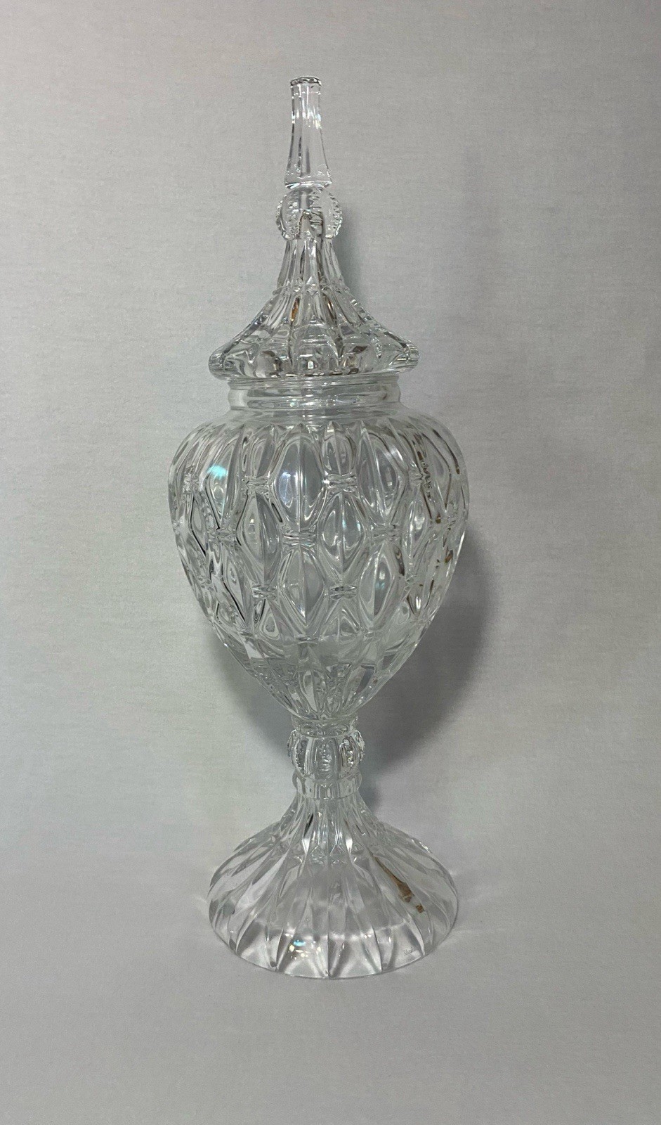 Monument Bohemian Apothecary Display Clear Crystal Jar With Lid 21.5\