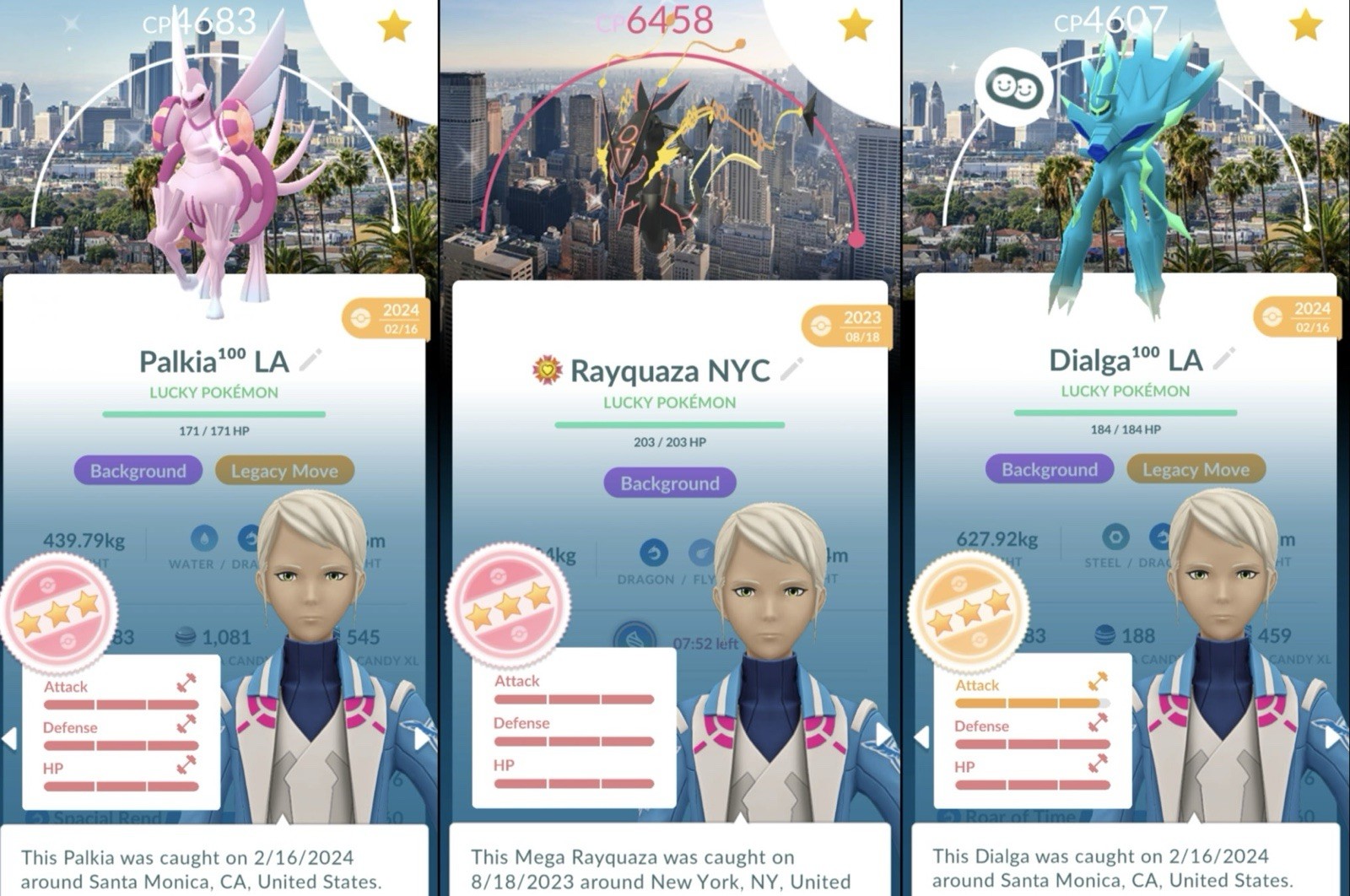 Pokémon GO Lv71 Acct w✨Shundo New York🗽BG Rayquazza