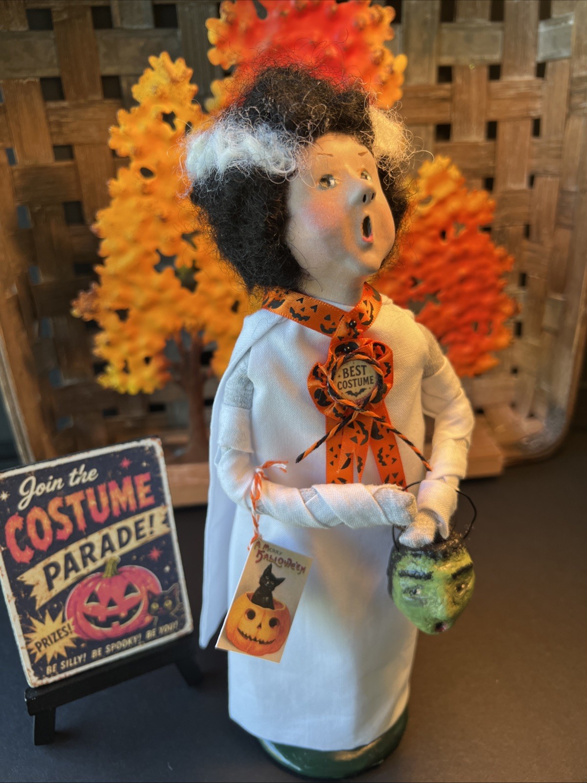 Byers’ Choice Halloween, Trick or Treater Frankenstein Bride, Modified & Redress